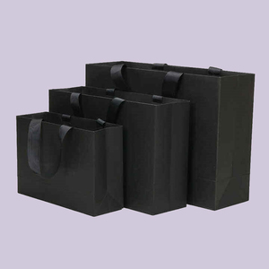 Cowhide shopping bags, clothing tote bags gift bags threaded rope packaging bags wholesale - Product Image 1