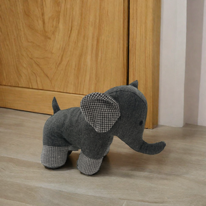 Tapones de puerta de felpa de elefante de bajo precio, bolsa de arena rellena, tapón de puerta de elefante para decoración del hogar - Product Image 1