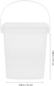 Seau en plastique vide sans BPA de 300 ml/500 ml/1 l/2 l/3 l/5 l avec couvercle, bocaux hermétiques en PP, récipient transparent avec couvercle pour le stockage en vrac des aliments - Product Image 4