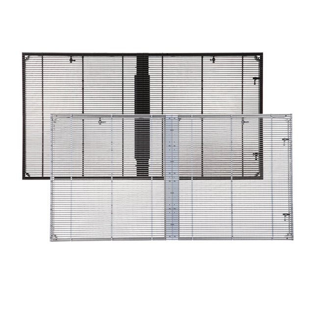 Outdoor Indoor P3.91-P7.8 Led Glass Cabinet 500x1000mm Transparent Film Panels Strip  Grid Led Screen Display