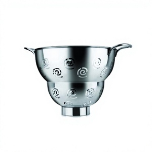 Everyday Use <b>Stainless</b> <b>Steel</b> <b>Colander</b> Spiral Cut Design Commonly Used for Vegetable Fruit Noodles Convenient Conical Shape Metal - Product Image 1