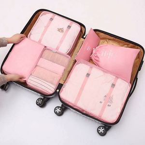 6 Pcs Travel Luggage Storage <b>Bag</b> Set Waterproof Compression <b>Packing</b> Cubes for <b>Suitcase</b> - Product Image 2