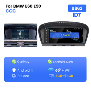 MEKEDE – <span class=keywords><strong>autoradio</strong></span> Carplay, lecteur vidéo pour <span class=keywords><strong>BMW</strong></span> série 5, E60, E61, <span class=keywords><strong>E63</strong></span>, E64, série 3, E90, E91, E92, 4G LTE, android 12 - Product Image 5
