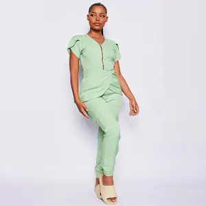 Bestex Moda Hospital Rayon Anti-Rugas Spandex Jogger Mulheres Scrubs Uniformes Conjuntos Srubs Médicos Scrubs Enfermeira Uniforme