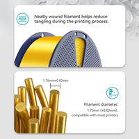 Filament SUNLU PLA Silk PLA+ 2.0, finition soie améliorée, résistance accrue, plusieurs couleurs disponibles