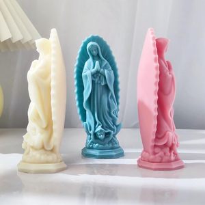 Moule en silicone pour bougies en forme de statue religieuse de la Vierge Marie, pour la fabrication de bougies, moule à bougie Vierge Marie en silicone - Product Image 6