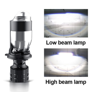 ระบบไฟส่องสว่างอัตโนมัติ A82 H4 โปรเจคเตอร์เลนส์หลอดไฟหน้า LED แบบเลนส์คู่ ไฟสปอร์ตไลท์ LED สำหรับยานพาหนะ หลอดไฟมอเตอร์ไซค์ H4 - Product Image 3