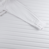 Chemises habillées en coton à manches longues pour femmes avec logo brodé personnalisé