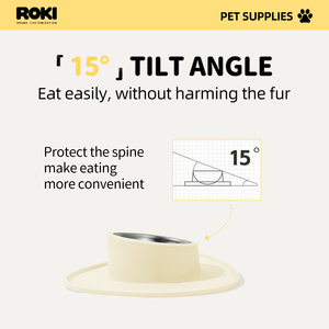 Custom Modern Durable Eco-Friendly Dog Bowl Set with Stainless Steel Silicone Non-Slip <b>Mat</b> Rounded Shape Indoor Use Pet Placemat - Product Image 6