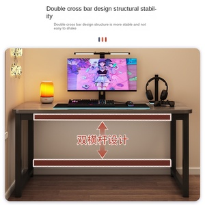 SHSM Wood <strong>Computer</strong> Desk Adjustable Height for E-sports Learning Office Use Rental House Long Workbench - Product Image 3