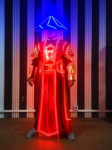 Red Warrior servicio al cliente LED brillante Vintage estilo chino Bar KTV servicio de <span class=keywords><strong>licor</strong></span> puesta en escena atmósfera Props disfraz - Product Image 4