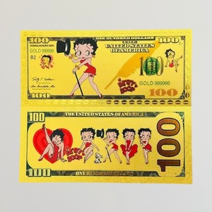 ธนบัตรเคลือบทองคำเบตตี้ บูป สำหรับของที่<span class=keywords><strong>ระลึก</strong></span>สะสม ของขวัญที่<span class=keywords><strong>ระลึก</strong></span> ธนบัตรทองคำ <span class=keywords><strong>100</strong></span> ดอลลาร์ - Product Image 3
