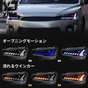 ชุดไฟหน้าแต่งสไตล์ RGB สำหรับมิตซูบิชิแลนเซอร์ <span class=keywords><strong>EX</strong></span> และแลนเซอร์ ปี 08-18  ไฟ Chiku 12V 35W - Product Image 3