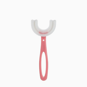 מברשת שיניים בצורת U לילדים, סיטונאי, מברשת שיניים ידנית 360 מעלות לנסיעות, מברשת שיניים מסיליקון רכה לתינוקות וילדים עם לוגו. - Product Image 3