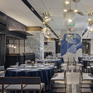 Juego de Muebles Modernos para Cafetería, Restaurante, Sofás de Cuero y Mesas y Sillas de Comedor para Hotel - Product Image 3