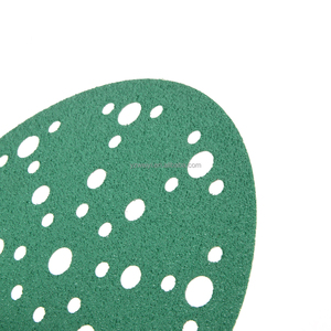 Disques de ponçage à <span class=keywords><strong>film</strong></span> vert de 6 pouces pour l'extraction de la poussière, avec motif à 49 trous, pack varié de 50 disques, papier abrasif robuste à fixation auto-agrippante - Product Image 2