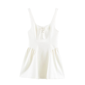 Abito Mini Aderente da Donna 2026 Personalizzato con Spalle Scoperte, Dettaglio Arricciato e Orlo Svasato che Valorizza la Vita, Prodotto OEM da Fabbrica Cinese - Product Image 1