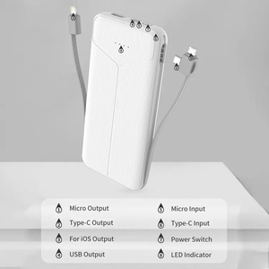 พาวเวอร์แบงค์พร้อมปลั๊กในตัว 10000mAh 20W ชาร์จเร็วแบบไร้สาย สองพอร์ตเพื่ออายุการใช้งานแบตเตอรี่ที่แท้จริง - Product Image 5