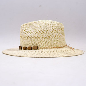 <span class=keywords><strong>Sombrero</strong></span> de Panamá de playa con logotipo personalizado, <span class=keywords><strong>sombrero</strong></span> de paja de rafia blanca, Panamá, con bloque de madera - Product Image 2
