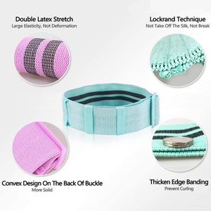 مصنع الجملة المقاومة الحلقات الورك الغنيمة العصابات ، عدم الانزلاق النسيج قابل للتعديل المقاومة العصابات - Product Image 3