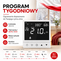 Termostato Digital Inteligente Comfurter de 16A 25A para Calefacción por Suelo Radiante, Termostato para Sistema de Calefacción Eléctrica Radiante con NTC