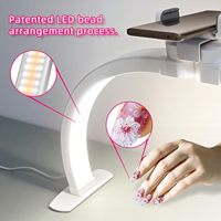 Support de téléphone 30W style européen demi-lune lumière 30 pouces beauté/cils/tatouages lampe de table contrôleur de fil électrique pour ongles
