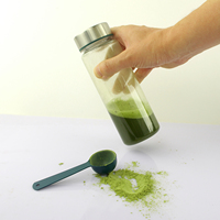 Bouteille d'eau en plastique Tritan sans BPA avec couvercle anti-fuite, bouteille de shaker pour protéines en poudre, lait et boissons