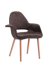 Chaise de salle à manger moderne en tissu siège en PP avec pieds en <span class=keywords><strong>bois</strong></span> design nordique pour salon café restaurant <span class=keywords><strong>fauteuil</strong></span> confortable - Product Image 4
