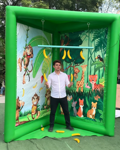 Easyfun Jeu gonflable d'extérieur attrape-la, jeu de chasse à la banane pour enfants, jeu de carnaval sur le thème de la <span class=keywords><strong>jungle</strong></span> - Product Image 1