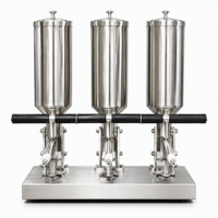 Injecteur manuel en acier inoxydable 15L pour confiture, garnisseur de churros, machine à garnir le pain et la crème, distributeur professionnel de pâte
