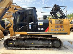 Excavadora de cadenas usada Caterpillar CAT 329D2, amarilla, equipo de construcción motorizado, excavadora con cazo de excavación - Product Image 2