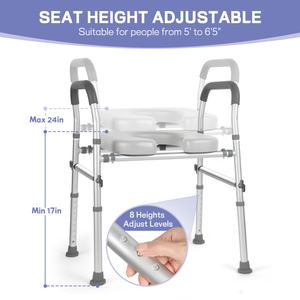 Poignées de sécurité pliables pour salle de bain, barres d'appui pour toilettes pour personnes handicapées - Product Image 5