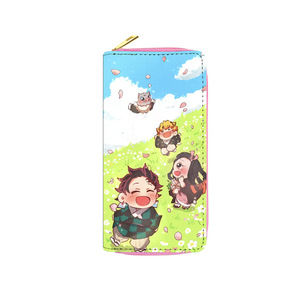 Portefeuille long en cuir PU avec fermeture éclair, motif démon mignon de dessin animé kawaii, portable, durable, cadeau pour enfants, porte-monnaie, porte-cartes anti-perte - Product Image 3