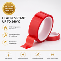 Ruban PET résistant aux hautes températures, adhésif silicone sensible à la pression pour le masquage automobile, électronique, sur mesure