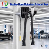 Enrouleur d'extraction électrique mural à double tuyau FS |   Tuyau en caoutchouc haute température multi-tailles 76/102/127 mm avec souffleur séparé CE