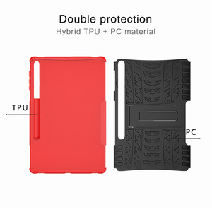 Para Samsung <span class=keywords><strong>Galaxy</strong></span> <span class=keywords><strong>Tab</strong></span> <span class=keywords><strong>S7</strong></span> Plus 12,4 "Plástico y TPU Bumper Defender Con Kickstand - Product Image 5