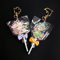 Porte-clés en acrylique personnalisé Vograce, porte-clés en acrylique transparent de dessin animé, porte-clés à double face avec impression holographique