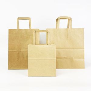 Sacs en papier kraft personnalisés avec poignée, imprimés, prix compétitif, vente en gros en Chine, sacs en papier alimentaire avec votre propre logo - Product Image 3