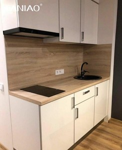 Özel Tasarım Çevre Dostu Modern Mini Otel Dairesi Mutfak Bölmesi Modüler Melamin Dolaplar Musluk Çekmece Sepet Mutfak Tezgahı - Product Image 4