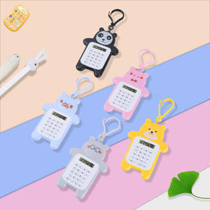 Calculatrice Ours Mini Mignonne en Forme de Dessin Animé, Porte-clés, 8 Chiffres, Alimentée par Piles, Cadeau pour Étudiants - Product Image 2