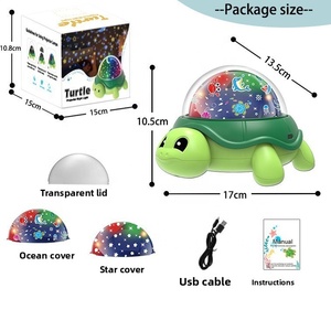 Nouvelle lampe de projection de <span class=keywords><strong>tortue</strong></span> chanceuse de dessin animé, lumière romantique de <span class=keywords><strong>ciel</strong></span> étoilé, atmosphère océanique, lumière de nuit étoilée pour chambre à coucher, jouet pour enfants 2025 - Product Image 6