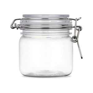 Customize <b>Small</b> Glass Air-Tight Leak-Proof Vacuum Seal Dishwasher-Safe Food Coffee Lock Storage <b>Container</b> Jar Flip Top Clamp Lid - Product Image 1