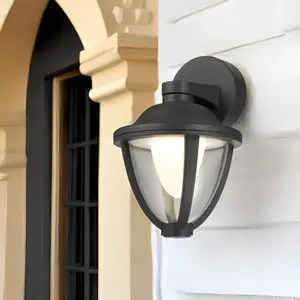 modern waterproof aluminum black pc cone downward outdoor porch garden exterior led wall lights