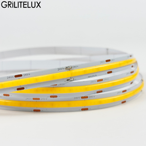 เทปไฟ LED COB ให้ค่าการถ่ายทอดสีสูง Ra90 24V ความสว่างสม่ำเสมอ ไร้จุดแสง COB 10W/m สำหรับตู้โชว์เครื่องประดับ - Product Image 1