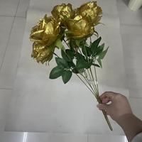 Diskon besar harga grosir buket bunga mawar buatan beludru 7 kepala Flor palsu multiwarna untuk dekorasi perayaan pernikahan