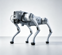 Robot chien à quatre pattes Unitree Go2EDU U2 avec navigation autonome LiDAR 3D pour les tests et expériences en extérieur sur les campus