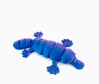 3D-Gedruckte Schnabeltier-Figur aus Seiden-PLA, Bewegliche Tierfigur, Fidget-Spielzeug der Meeres-Serie, Stressabbau-Sensorikmodell, Kundenspezifisches 7-Tage-Muster