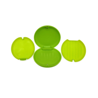Boîte de rangement pour appareil orthodontique avec logo personnalisé en gros, boîte de rangement pour aligneur transparent avec miroir, boîte à prothèse dentaire en plastique ABS magnétique en silicone