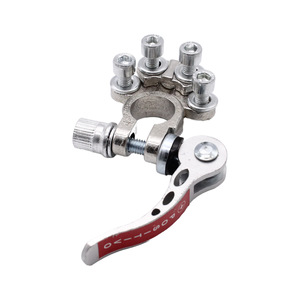 Abrazaderas para Batería de Coche, Rojas Positivas y Negras Negativas, Terminales de Tornillo de Acero, Par para Uso Automotriz - Product Image 4