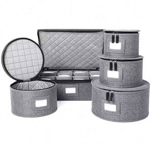 Échantillon gratuit : Conteneurs de rangement empilables pour vaisselle, boîtes rigides en feutre pour le transport de plats, tasses et mugs - Product Image 1